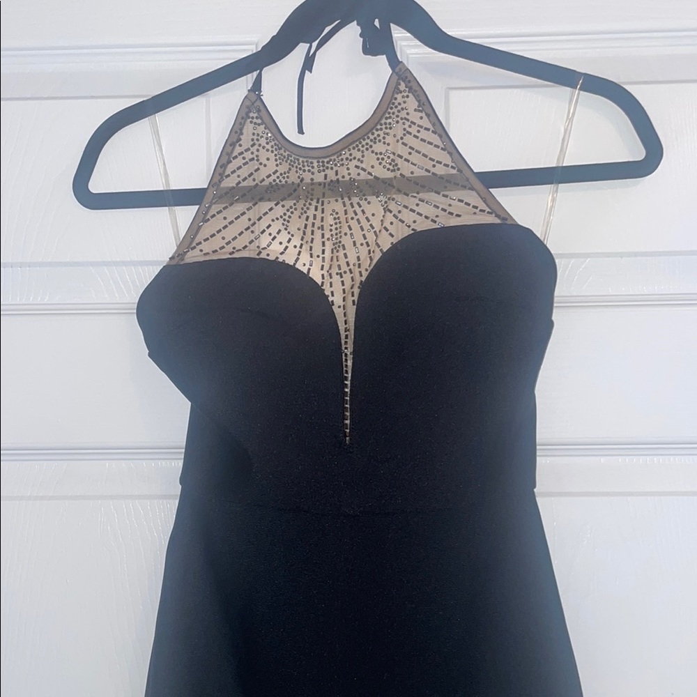 Elegant Black Halter Dress
